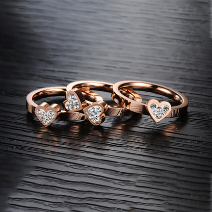 3 in 1 Heart to Clover Rings