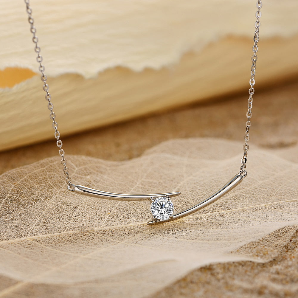 Double Claw Moissanite Necklace