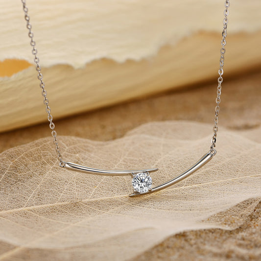 Double Claw Moissanite Necklace